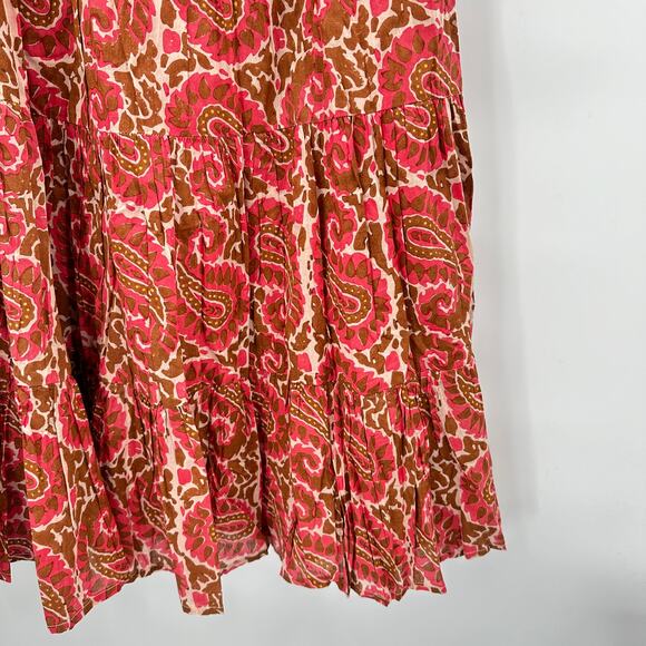 CLEOBELLA  NWT Jacinta Pink Brown Maxi Skirt with Pockets // M - Picture 9 of 14